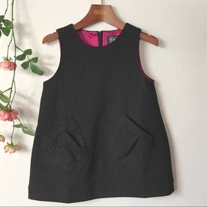 Black  shimmer wool Pinafore dress for gir…